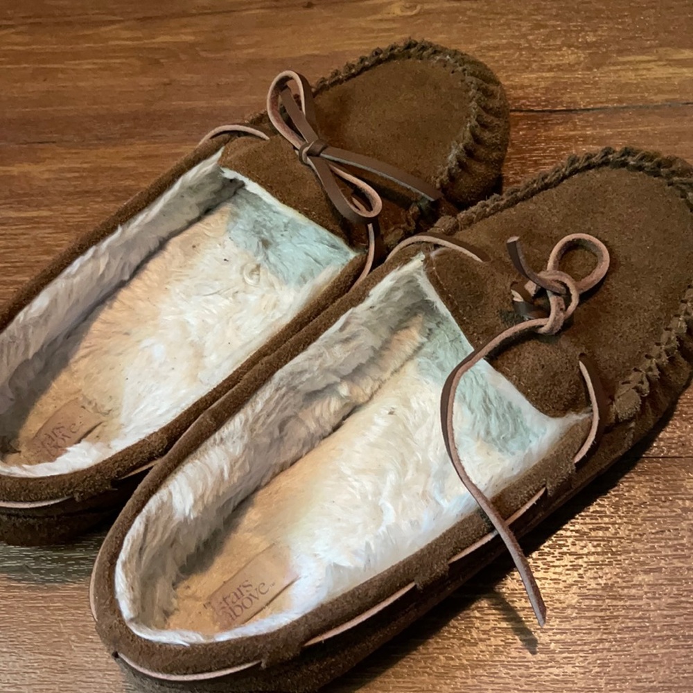 Brown moccasins